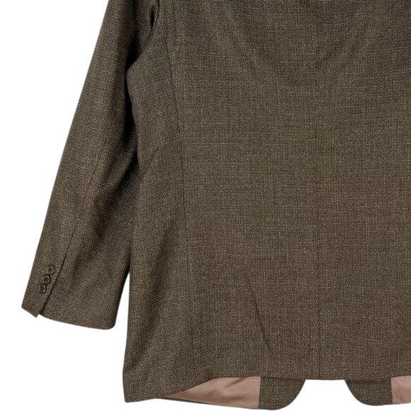 Tallia Uomo For Nordstrom Men's Wool & Silk Blend Brown Blazer Size 44 Regular - Picture 6 of 11